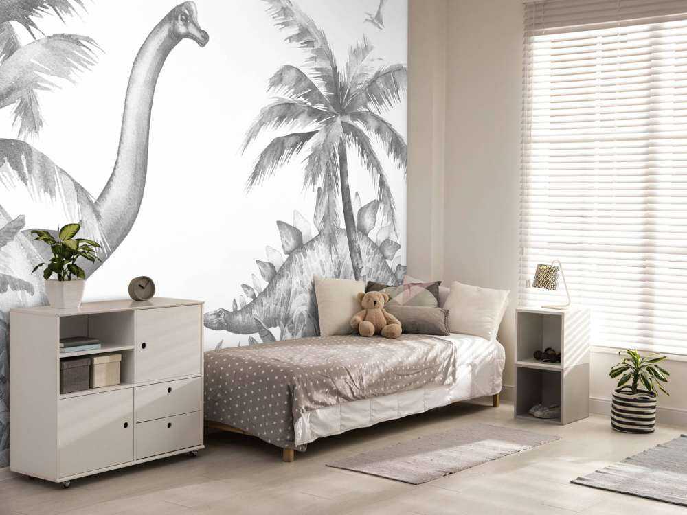 Dinozaury czarne i białe