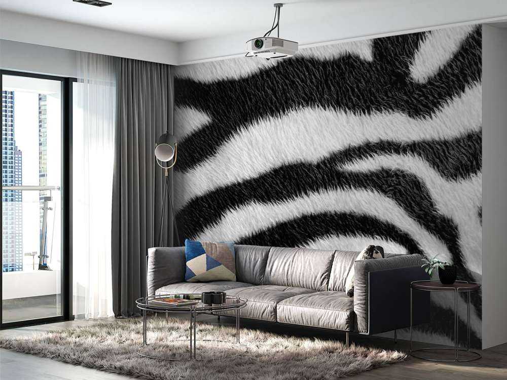 Sierść zebry z bliska