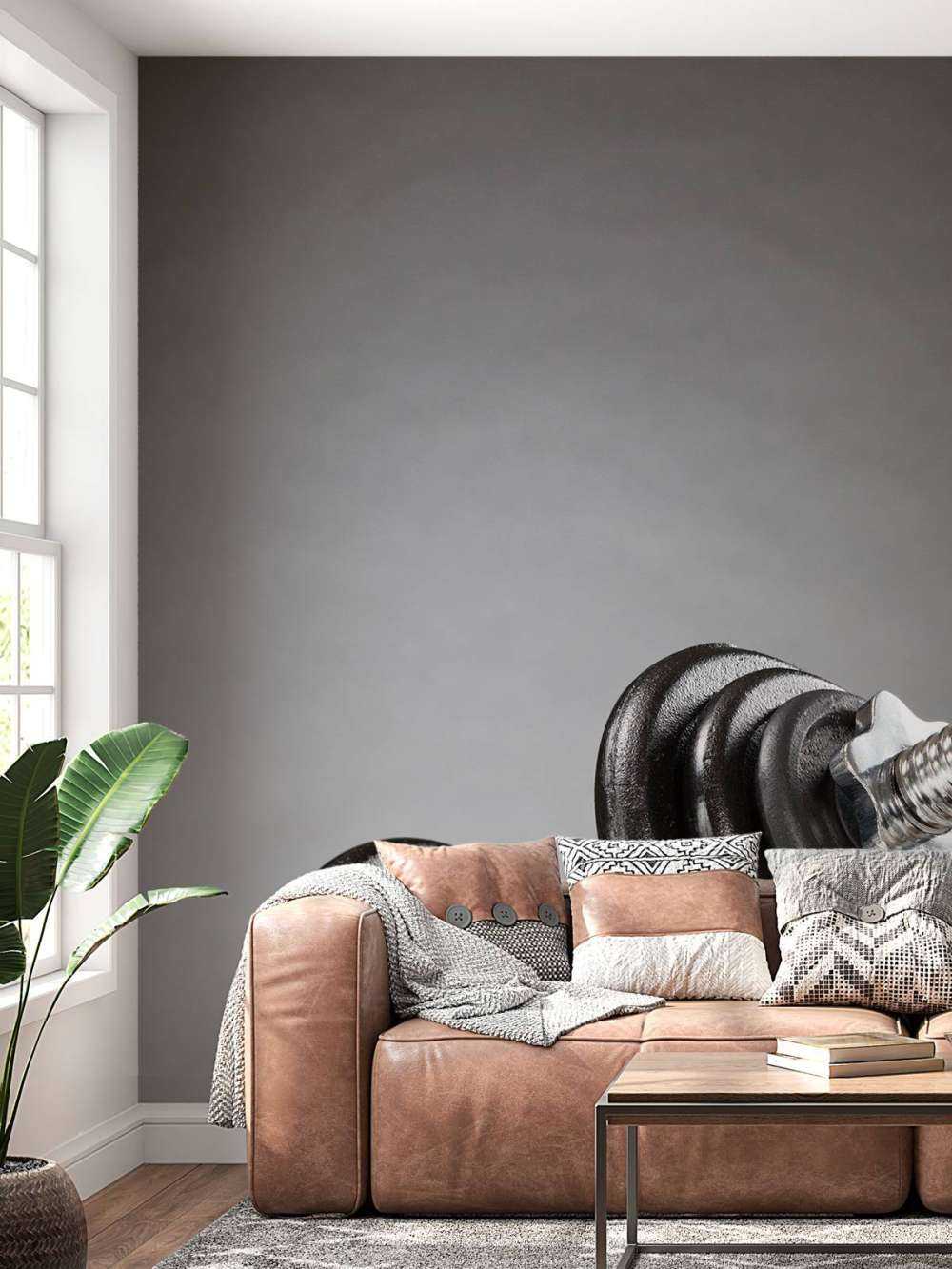 Dumbell z czarnymi tarczami