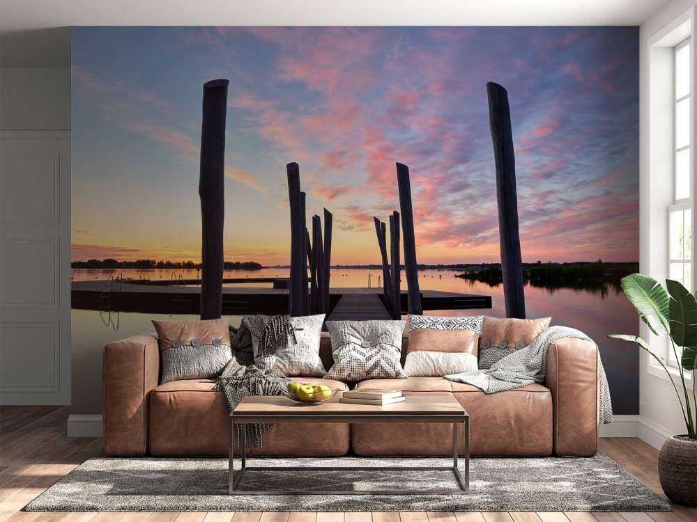 Wschód słońca w dołku pływackim