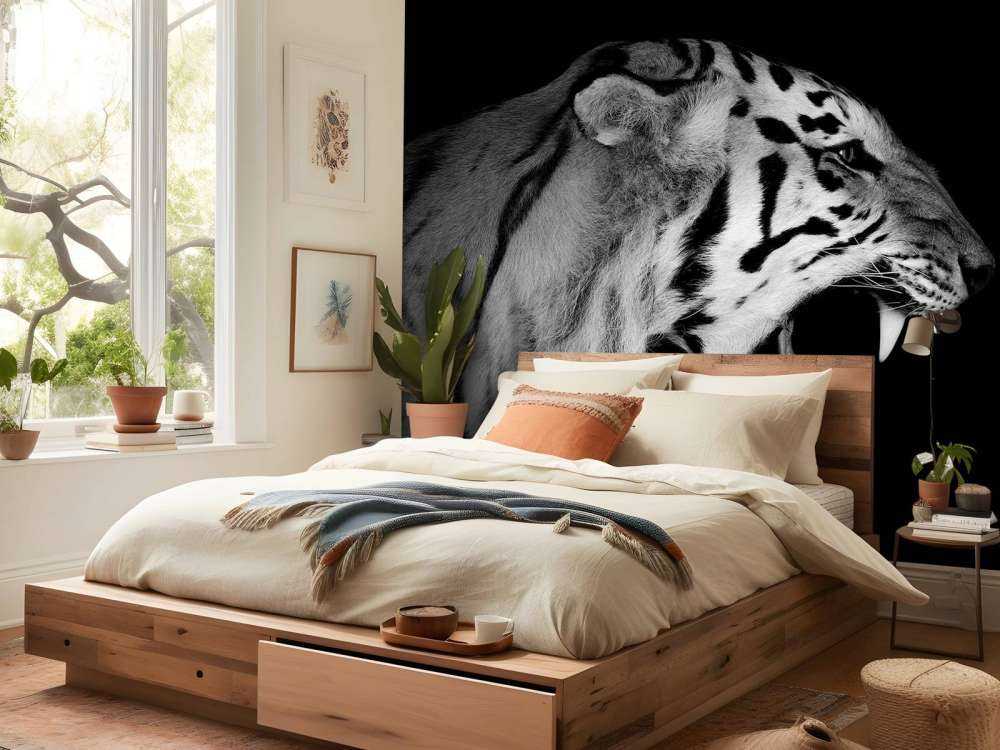 Ryczący tygrys czarny