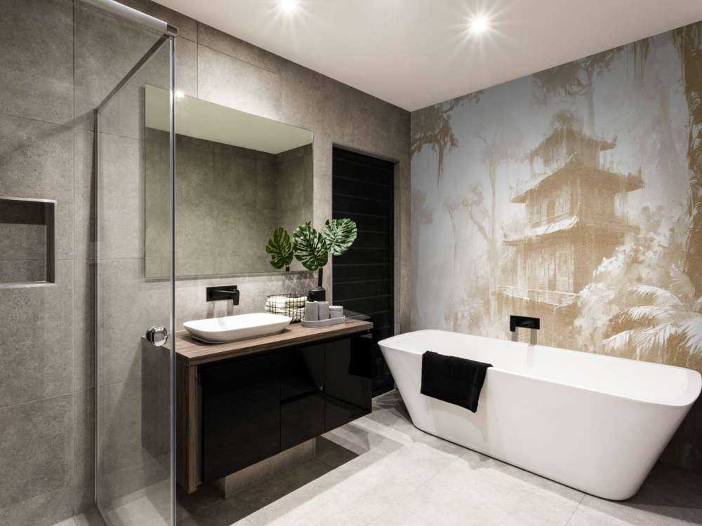 Ukryta Chatka w Mglistym Lesie, taupe