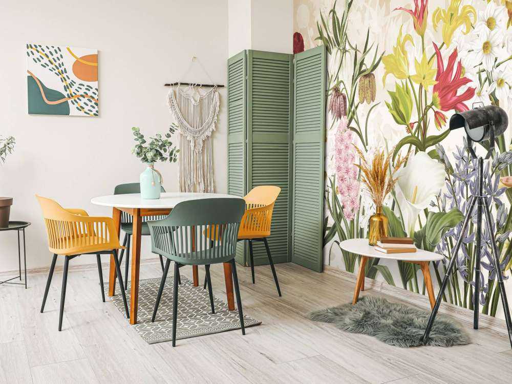 Kwiaty Wiosenne - Ciepły Miodowy Beż