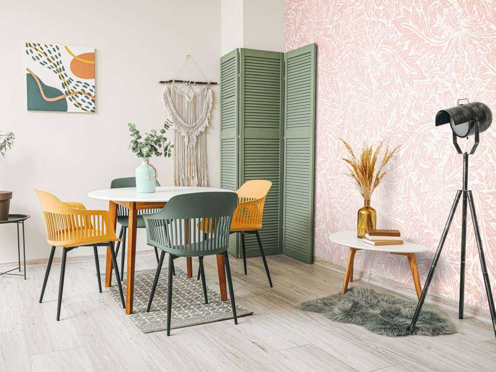 Morris Florals & Leaves - brzoskwiniowa mgiełka