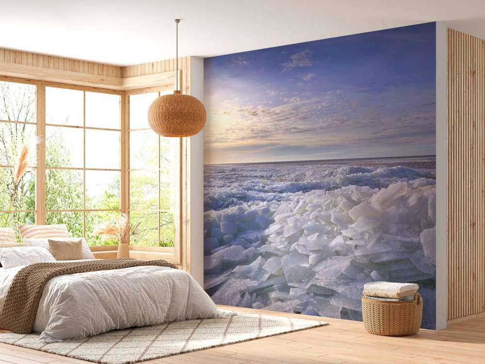 Kruszący się lód na Ijsselmeer