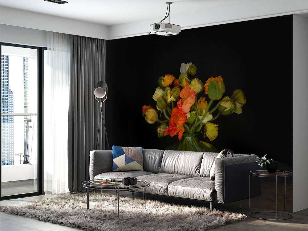 Malowniczy wazon z kwiatami