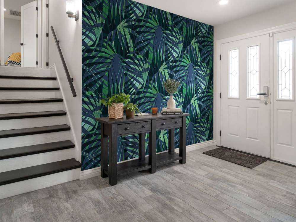 Zielone liście palmy