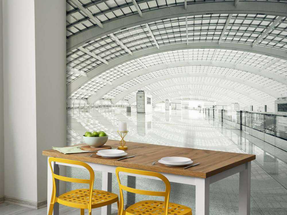 Nowoczesna hala z zaokrągleniem