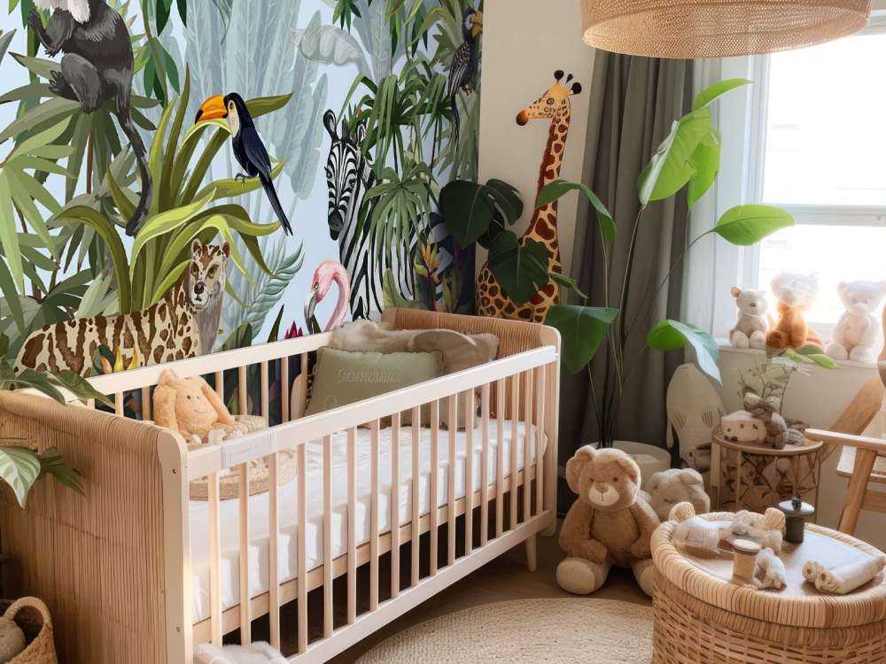 Kolorowa dżungla z zwierzętami