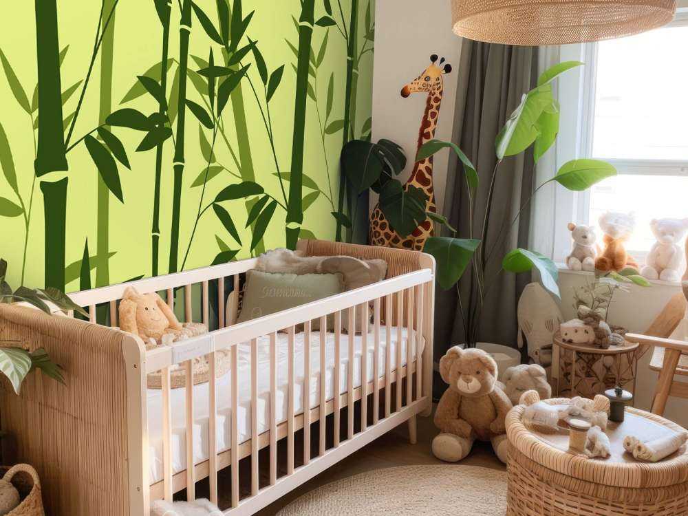 Ilustracja przedstawiająca las bambusowy