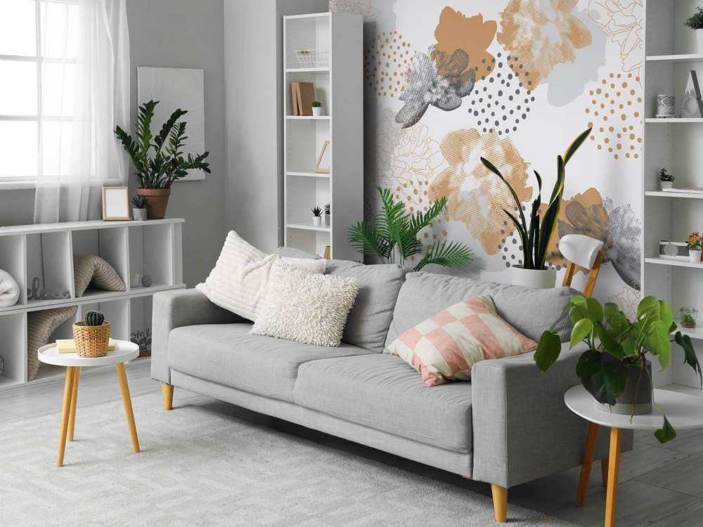 Szary wzór kwiatowy