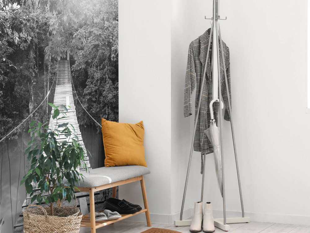 Most wiszący czarny i biały