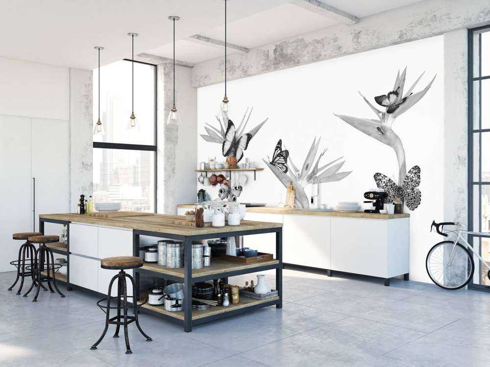 Motyle na rajskich kwiatach