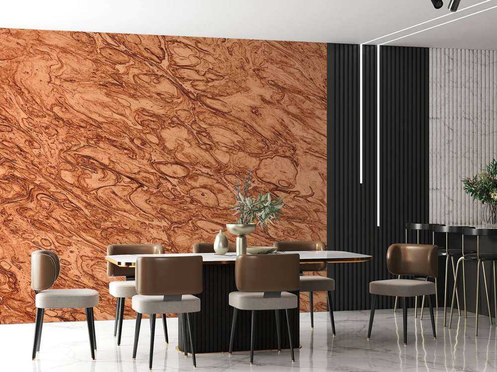 Tło z roztopionej miedzi