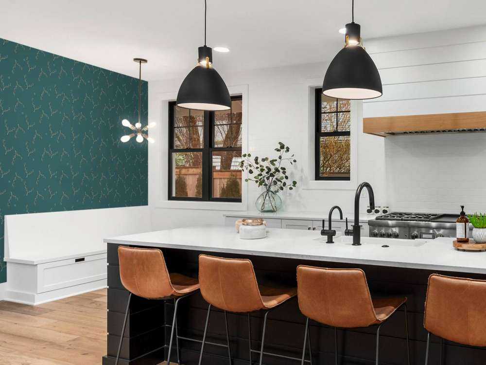 Wzór gałęzi w kolorze turkusowym