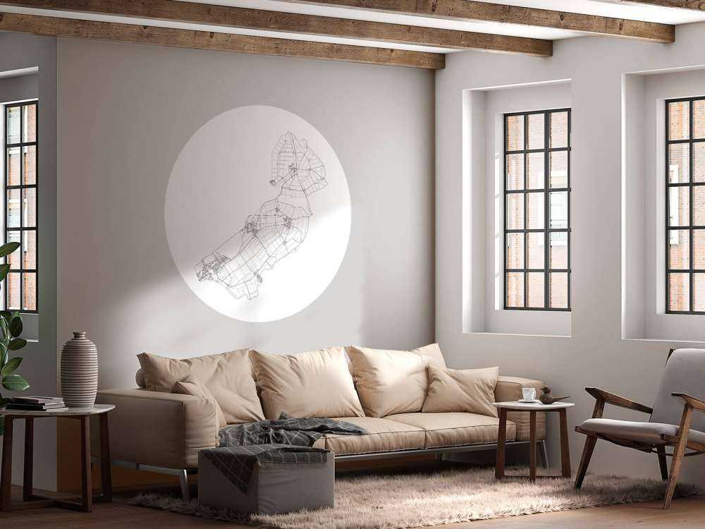 Mapa Flevoland, biała