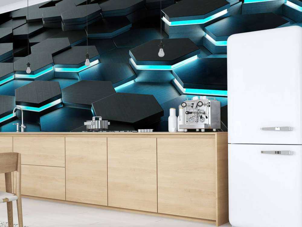 Podświetlane sześciokąty 3D