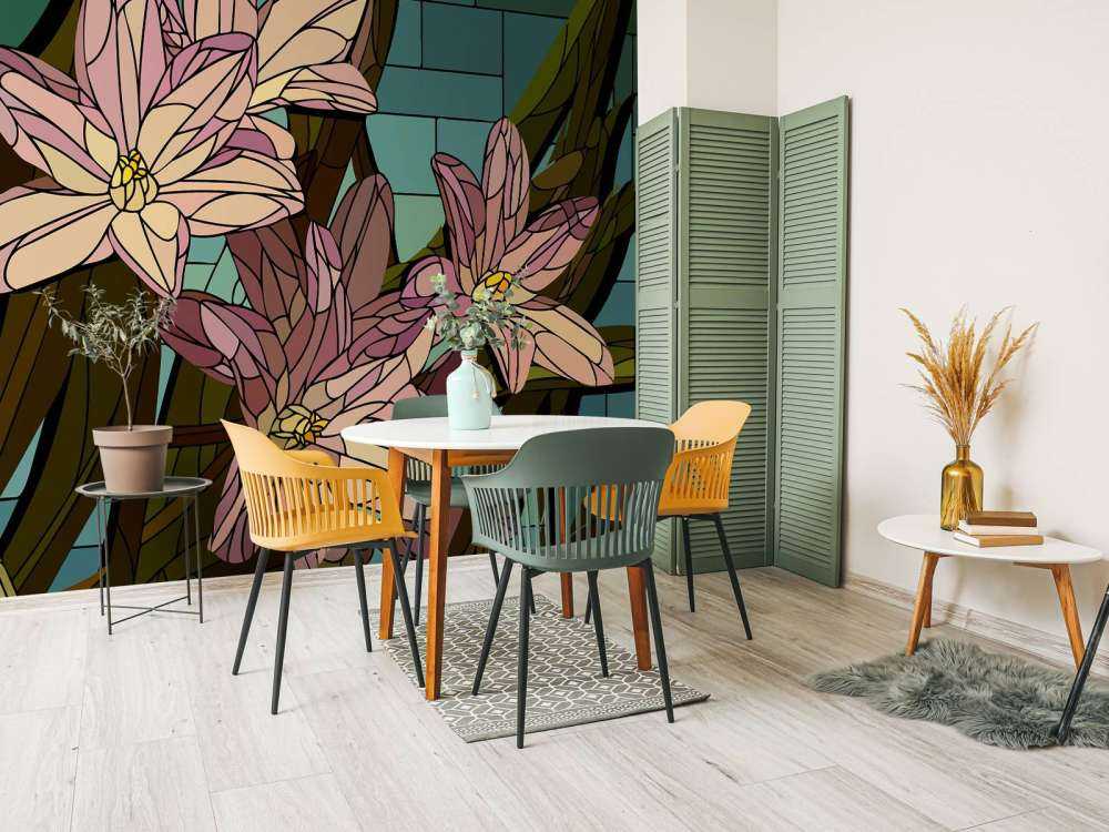 Różowe kwiaty śniegu