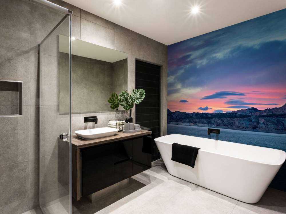 Jezioro z zachodem słońca