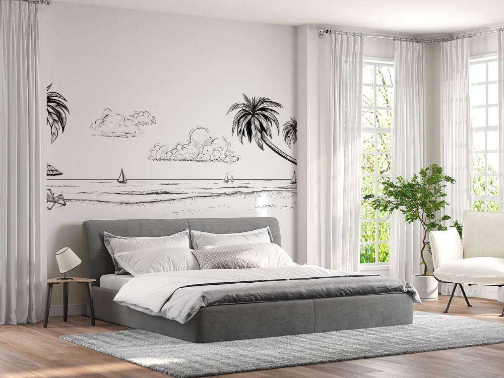 Plaża w czerni i bieli