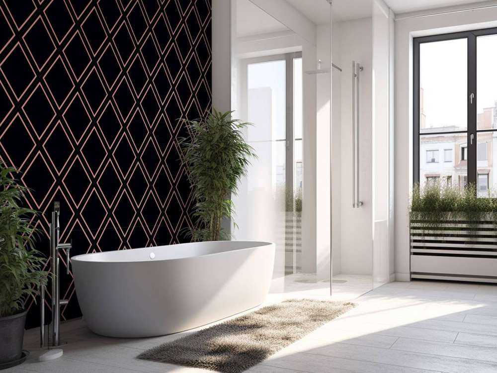 Kwadraty geometryczne, czarne