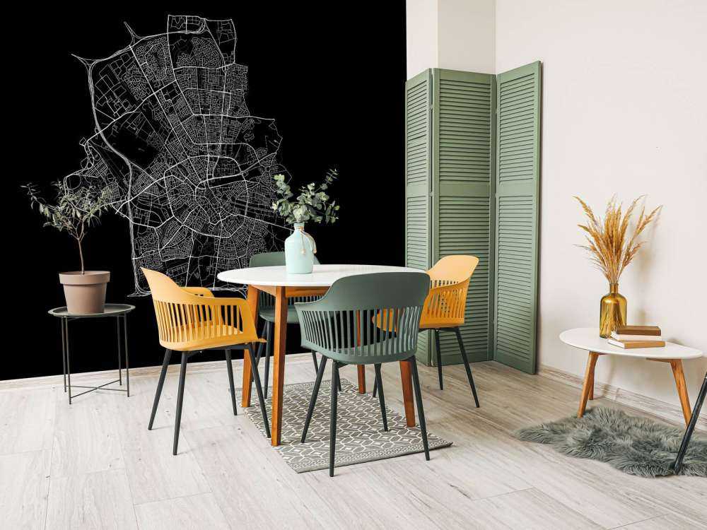 Mapa Eindhoven, czarna