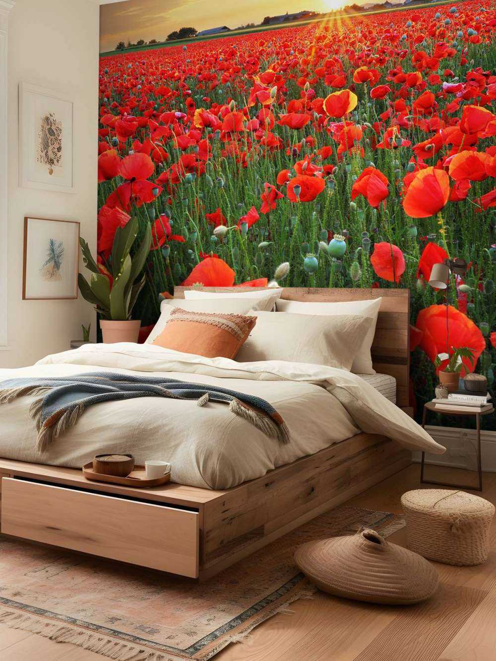 Maki o zachodzie słońca