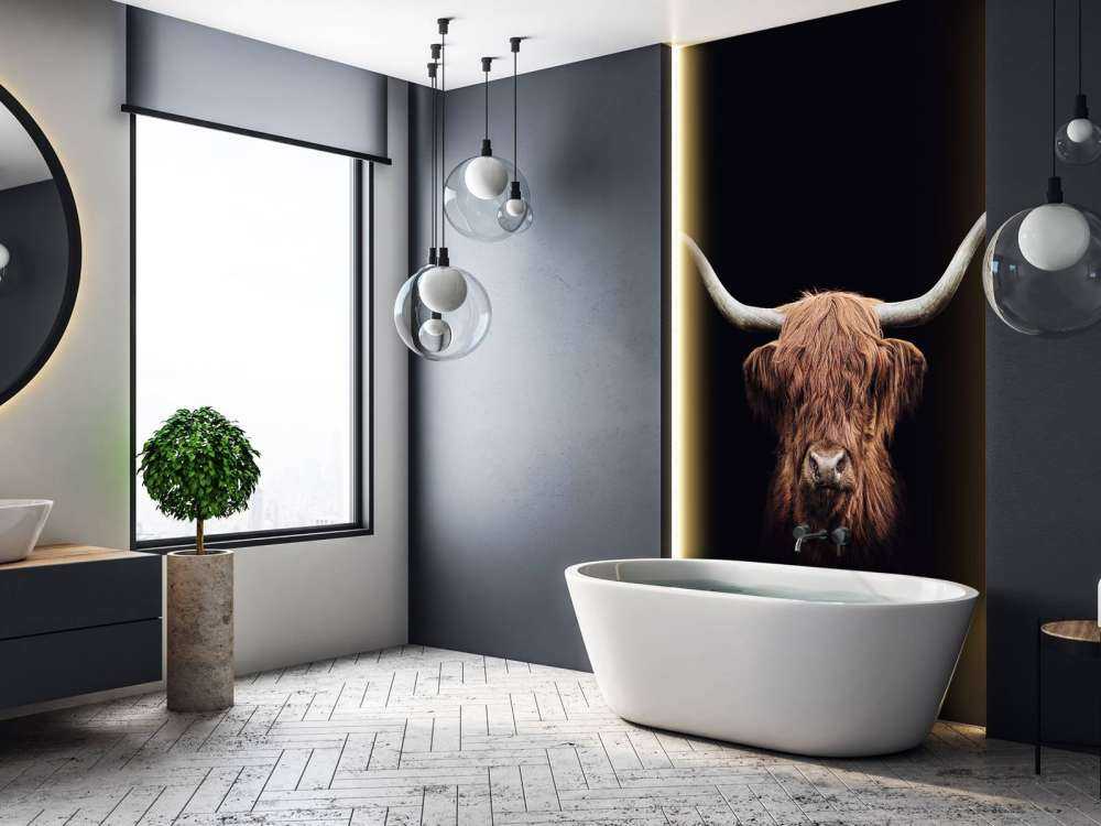 Szkocka rasa wyżynna w stylu vintage