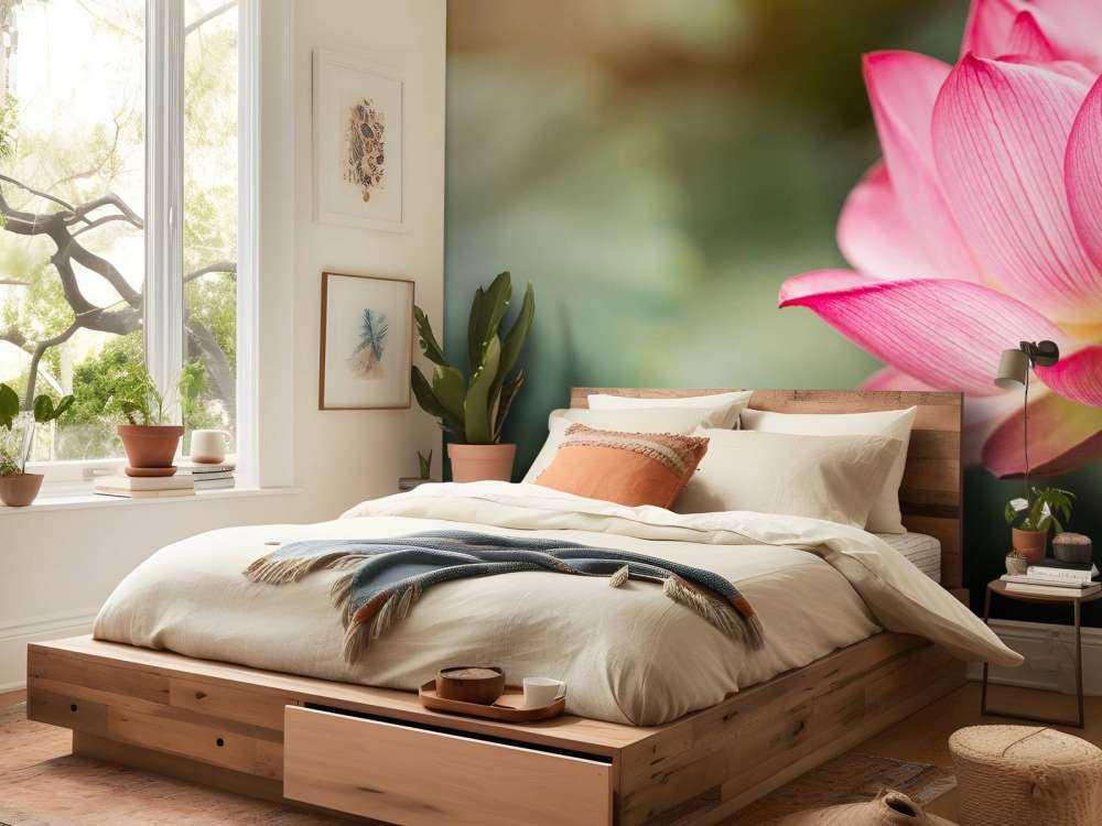 Kwiat lotosu w kolorze zielonym