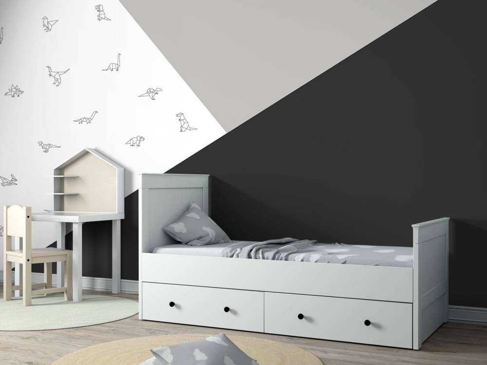 Czarno-białe trójkąty z dinozaurami