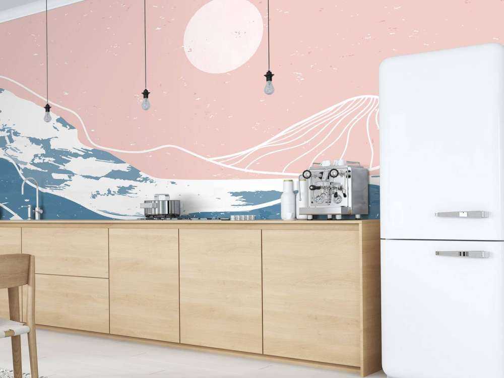 Zimowe góry na tle słońca