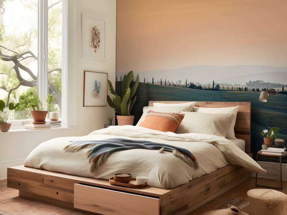 Pomarańczowa poświata nad włoskim krajobrazem