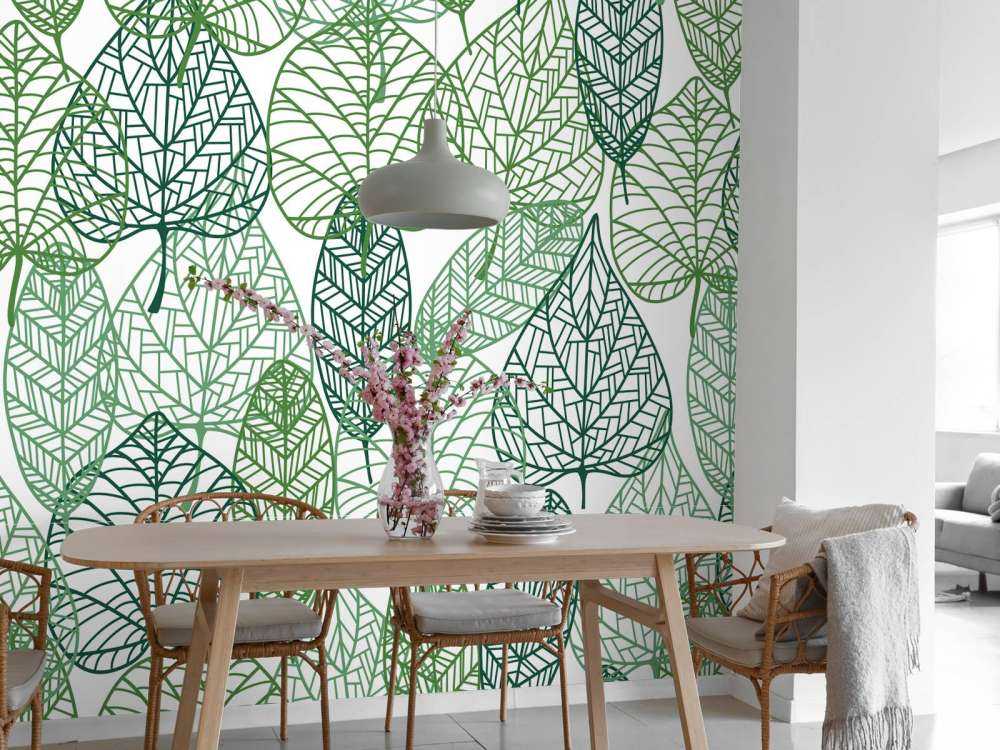 Ażurowe zielone liście