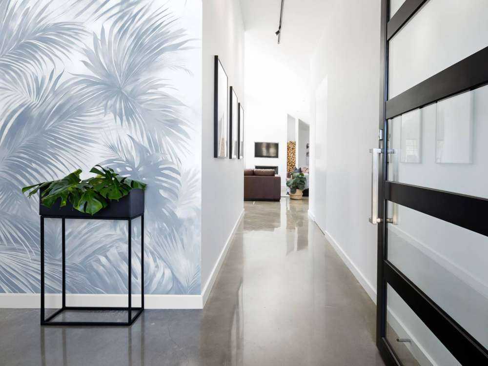 Palm Extravaganza Niebieski