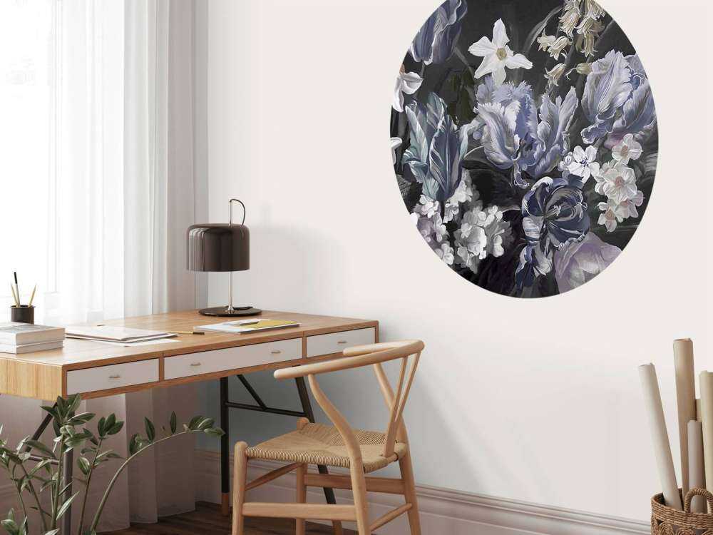 Bukiet z niebieskimi piwoniami