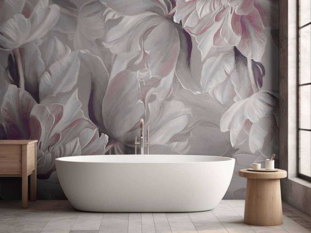 Duże Tulipany Szare