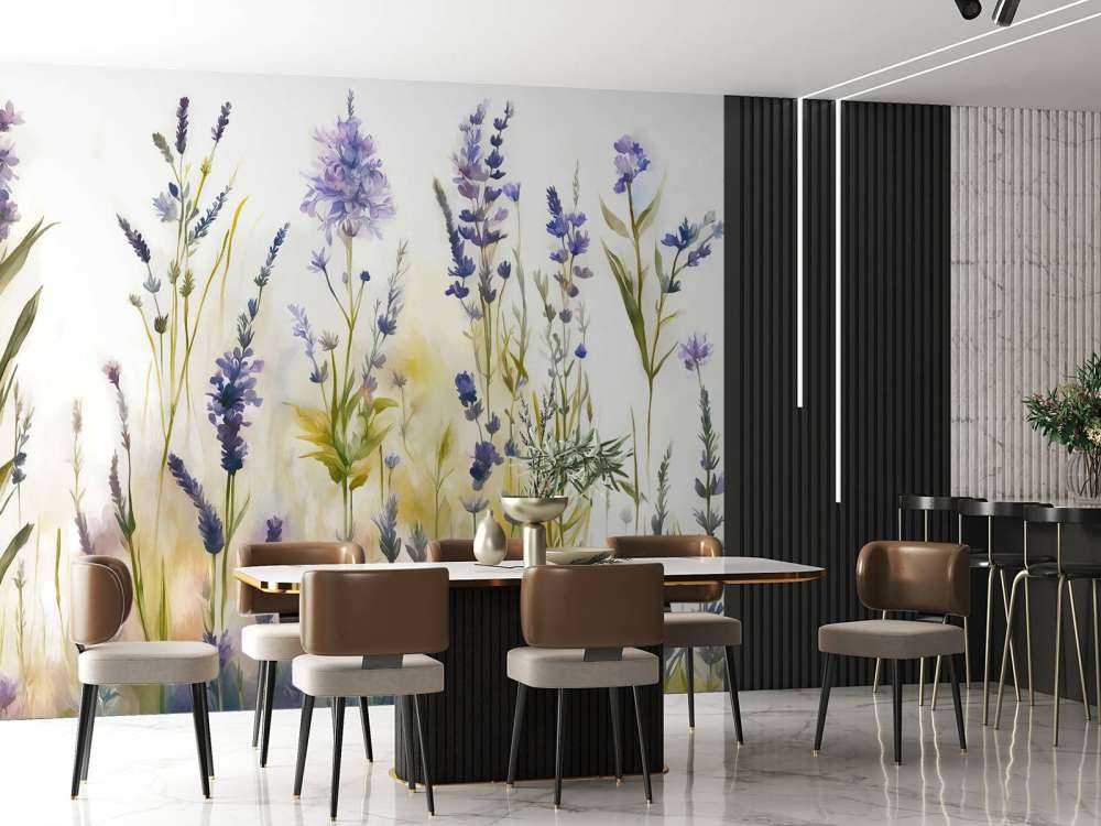 Lawendowa Polana Bezszwowy Pastel