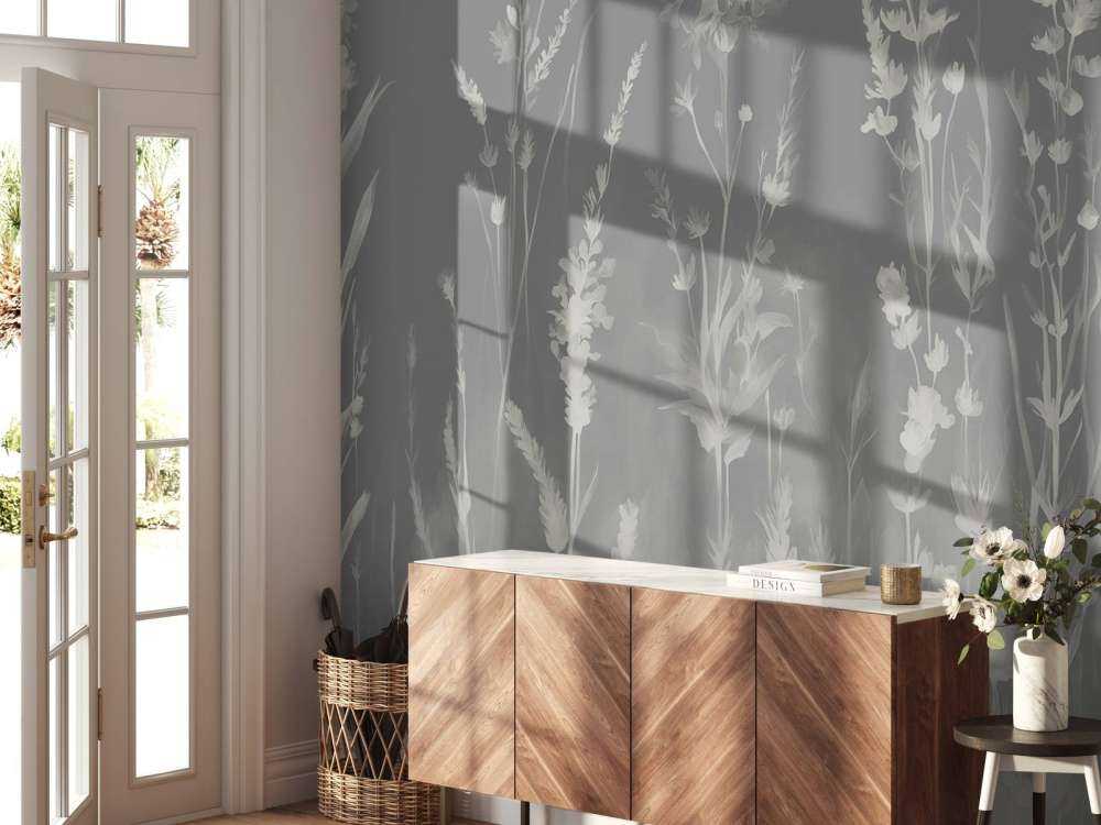 Lawendowa Polana Bezszwowy Srebrnoszary