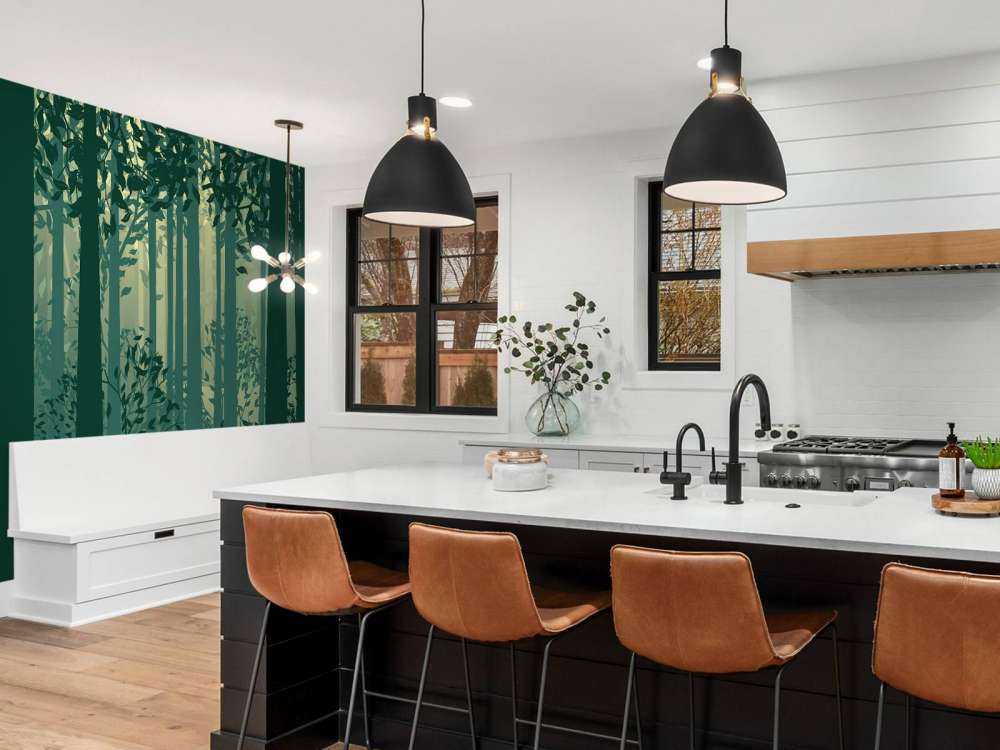 Abstrakcyjny krajobraz leśny