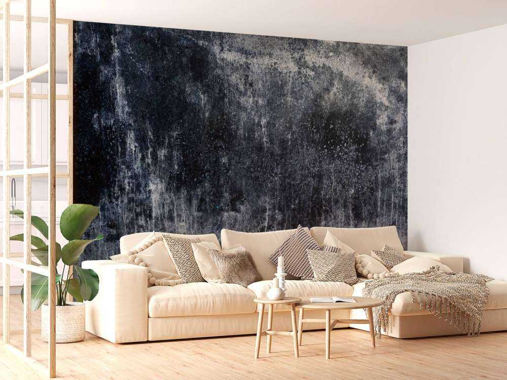 Stara, zwietrzała niebieska ściana