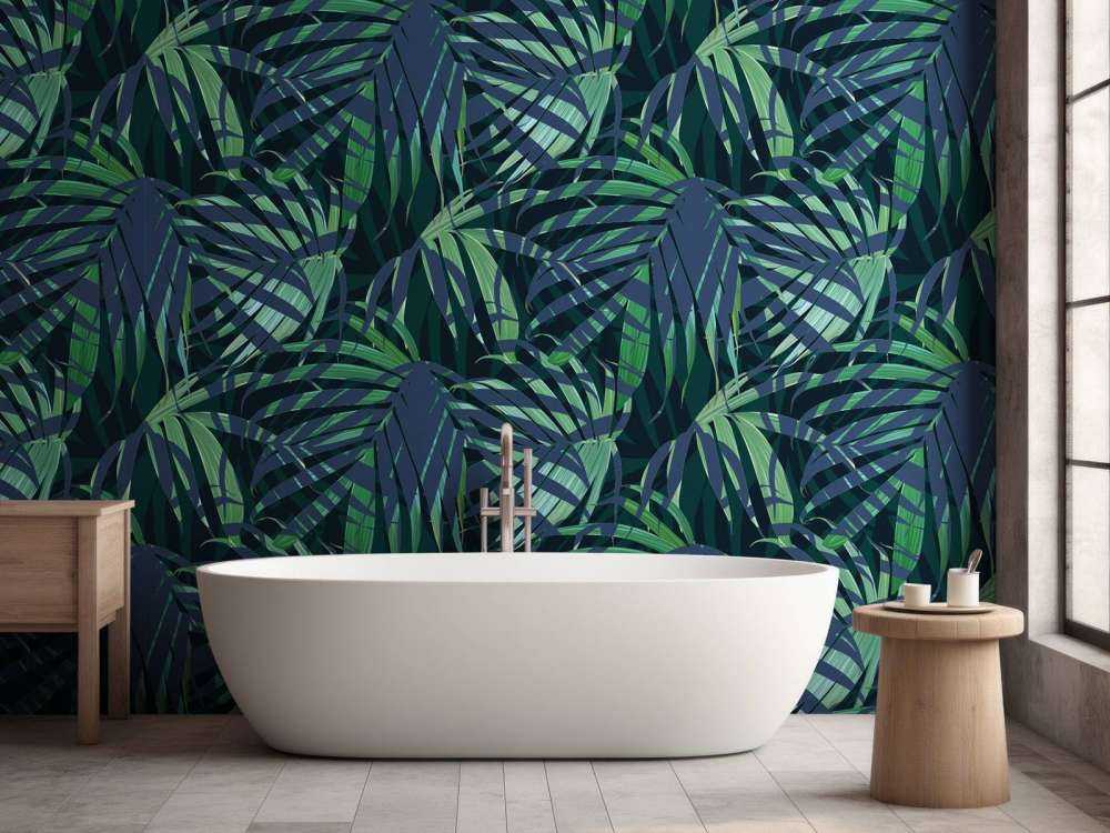 Zielone liście palmy