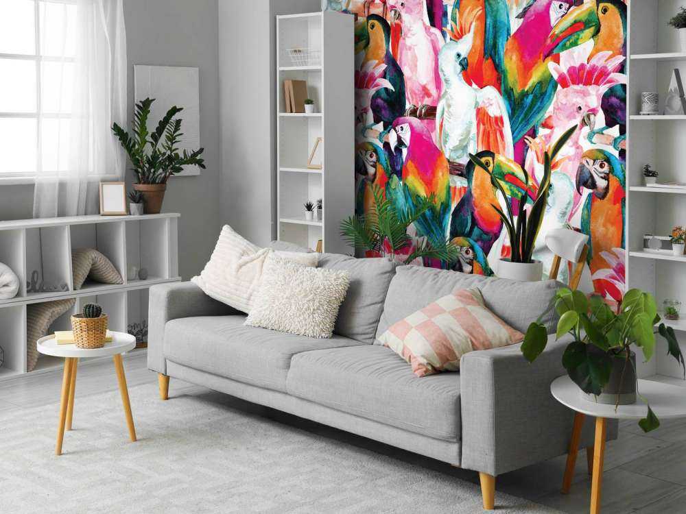 Tropikalne kolorowe ptaki