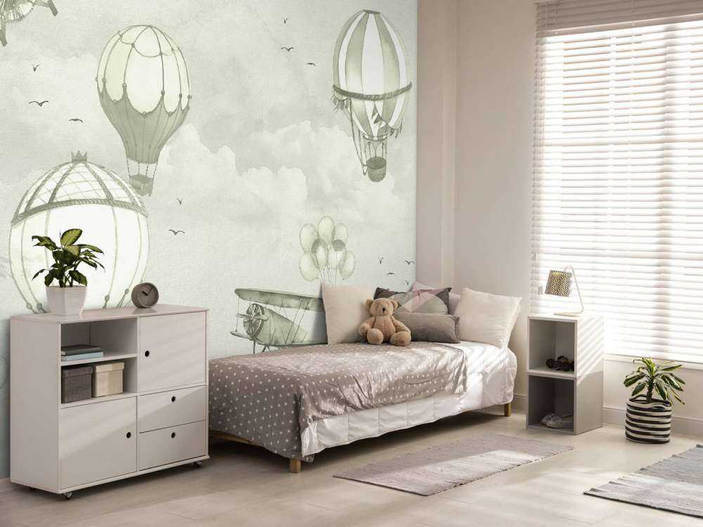 Balony na ogrzane powietrze w kolorze zielonym