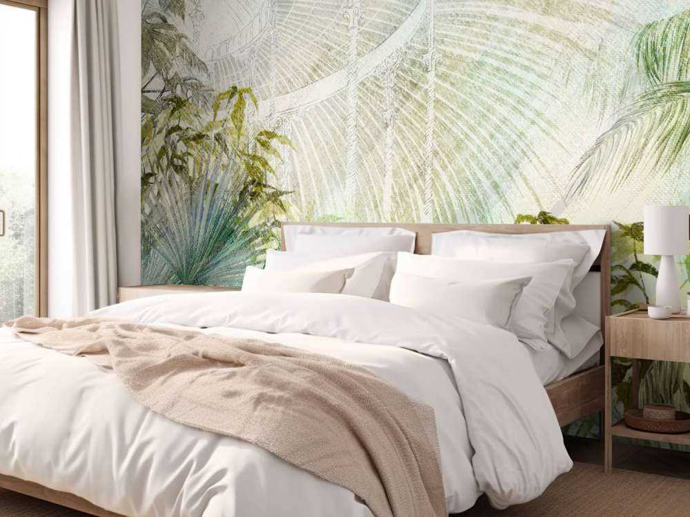 Szklarnia z roślinami tropikalnymi