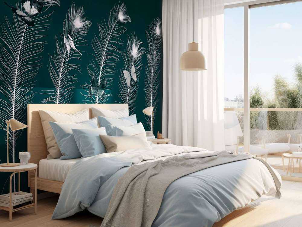 Motyle na pawich piórach