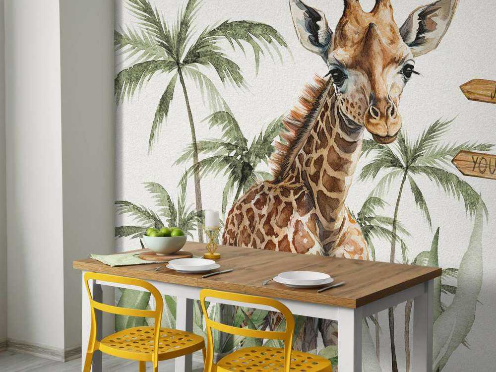 Mała żyrafa w dżungli