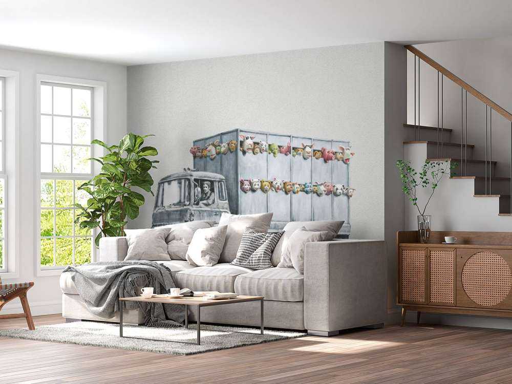 Banksy - Meat truck, concrete