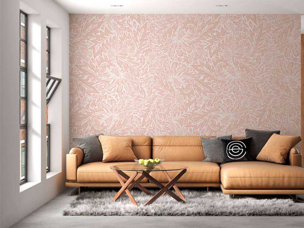 Morris Florals & Leaves - brzoskwiniowa mgiełka