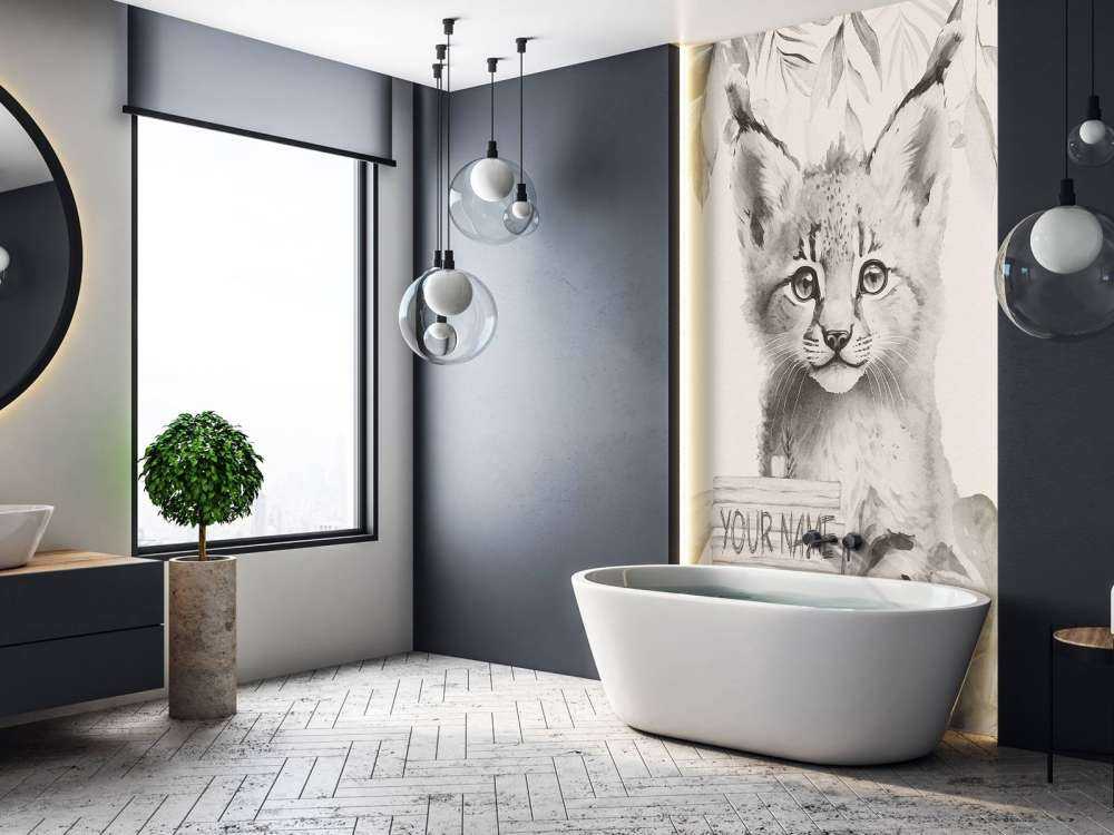 Mały ryś w dżungli beżowy