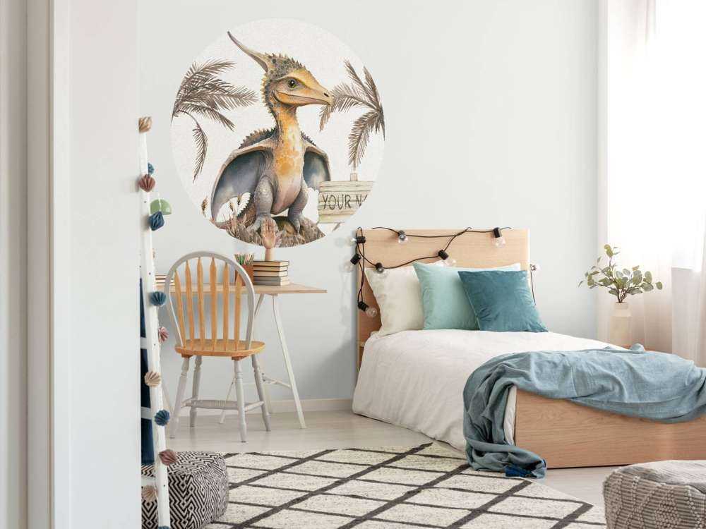 Młody pteranodon w taupe dżungli